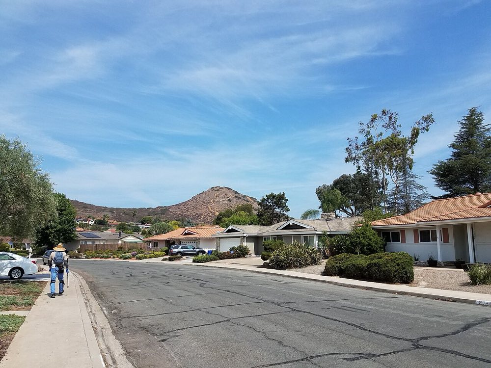Battle Mountain seen from a Rancho Bernardo street